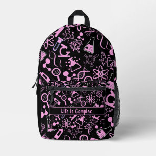 Mochila Impresa la vida moderna de la bioquímica rosa negra es com