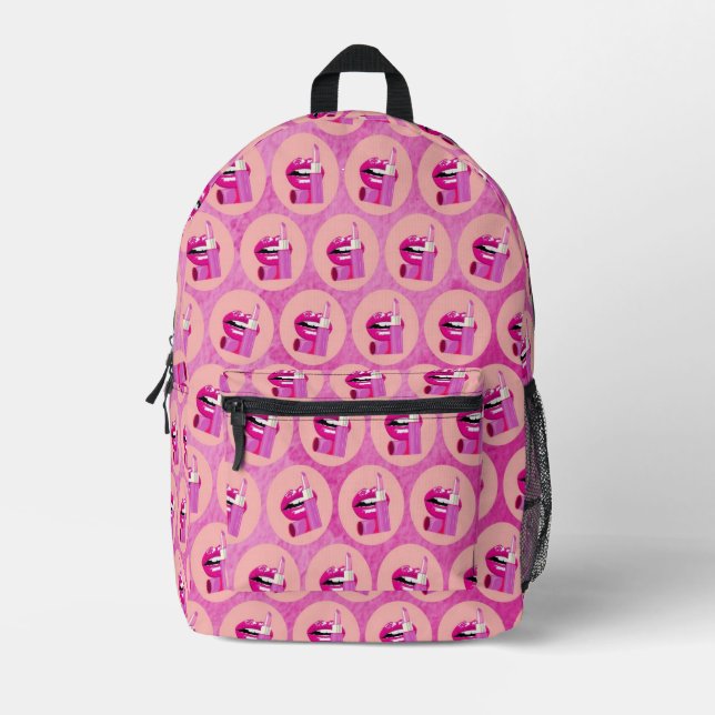 Mochila Impresa Labios (Anverso)