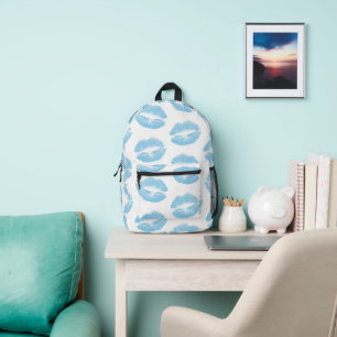 Mochila Impresa Labios Azules, Patrón De Labios, Labios Azules, Be