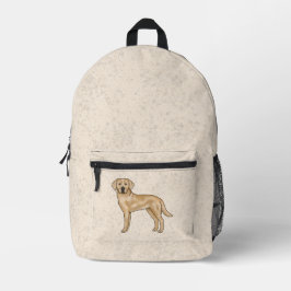 Mochila Impresa Labrador Retriever Amarillo Perro de Dibujos Anima