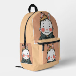 Mochila Impresa Lächelnder Junge mit Hasenohren – Kindliche Freude