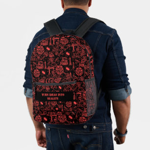 Mochila Impresa ladrillo rojo moderno Ingeniero arquitectónico de