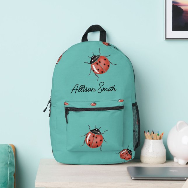 Mochila Impresa Ladybug en azul personalizado (Subido por el creador)