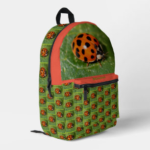 Mochila Impresa Ladybug En Leaf Personalizado