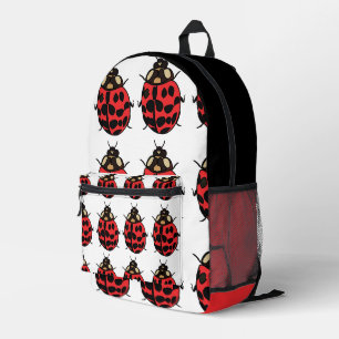 Mochila Impresa Ladybug Red Black Insect Ladybug