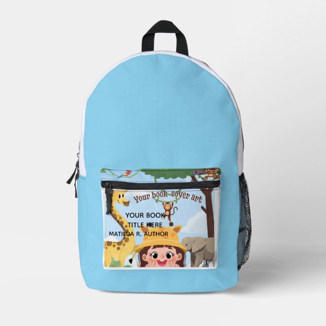 Mochila Impresa Lanzamiento de libro | Cubierta de libro promocion (Anverso)
