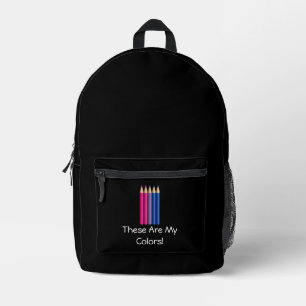 Mochila Impresa Lápices del orgullo bisexual