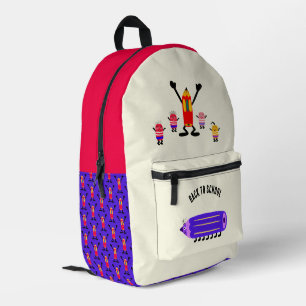 Mochila Impresa Lápices divertidos