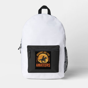 Mochila Impresa Las Escobas De Jinete De Bruja De Halloween Son Pa