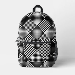 Mochila Impresa Las franjas comprueban el diseño mixto de puntos d