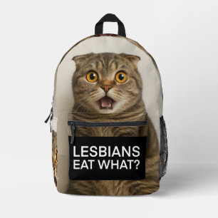 Mochila Impresa Las lesbianas comen qué es divertido