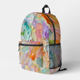 MOCHILA IMPRESA LAS PINTURAS DE PINTURA COLOR PASTEL SE VEN ABSTRA