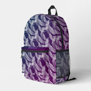 Mochila Impresa Las plumas blancas flotantes personalizadas