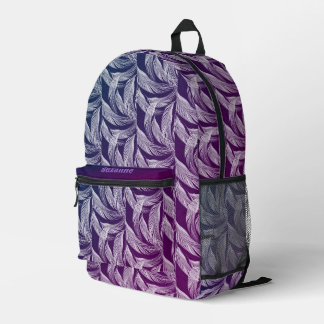 Mochila Impresa Las plumas blancas flotantes personalizadas