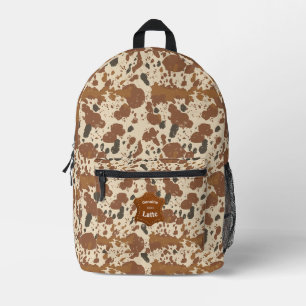 Mochila Impresa Latte 100% Auténtico    Estética de Café en Cuero 