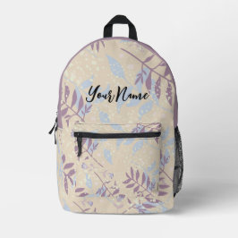 Mochila Impresa Lavanda Botánica | Floral Pastel Elegante