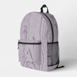 Mochila Impresa Lavanda moderna Grano de madera púrpura