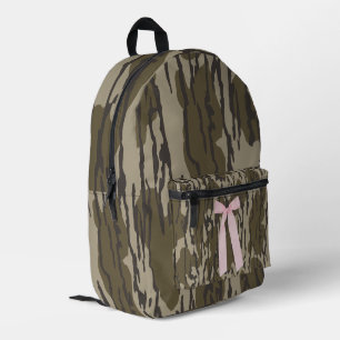 Mochila Impresa Lazo Estético Rosa Camuflaje de Tierras Bajas Lind