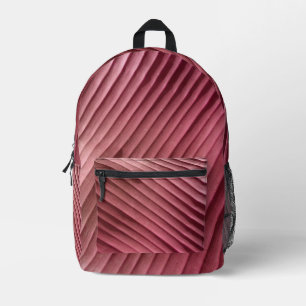 Mochila Impresa Leaf Red Diagonal Imprimir Cortar Bag