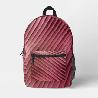 Mochila Impresa Leaf Red Diagonal Imprimir Cortar Bag