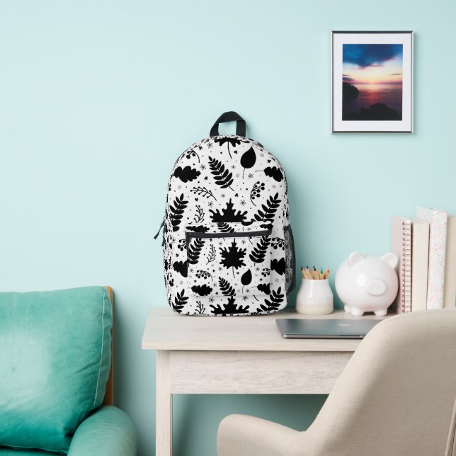 Mochila Impresa Leafs Illustration (in situ)