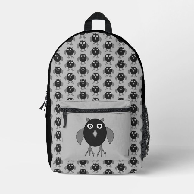 Mochila Impresa Lechuza de Halloween resplandeciente (Anverso)