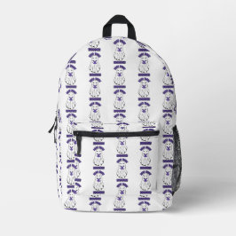 Mochila Impresa Leer más libros Halloween Ghost Purple