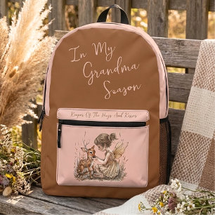 Mochila Impresa Legado de Apodo de Abuela Personalizado Bosque Tin