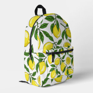 Mochila Impresa Lemon Botanless Seamless - Mano Derrada