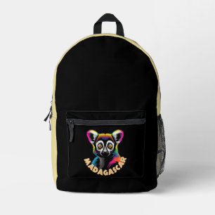 Mochila Impresa Lémur de Madagascar