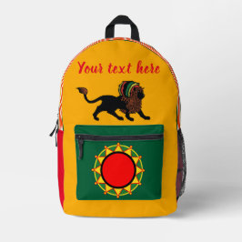 Mochila Impresa León rasta negro