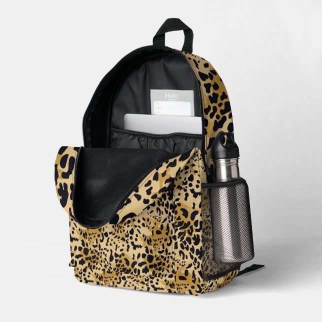 Mochila Impresa Leopard Print Cut BagPack (Esquina trasera derecha (abierta))