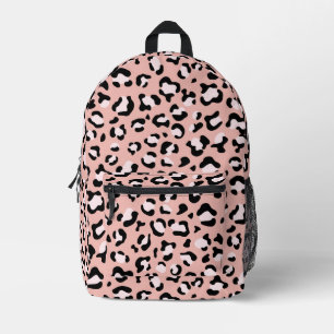 Mochila Impresa Leopard Print, Leopard Spots, Pink Leopard