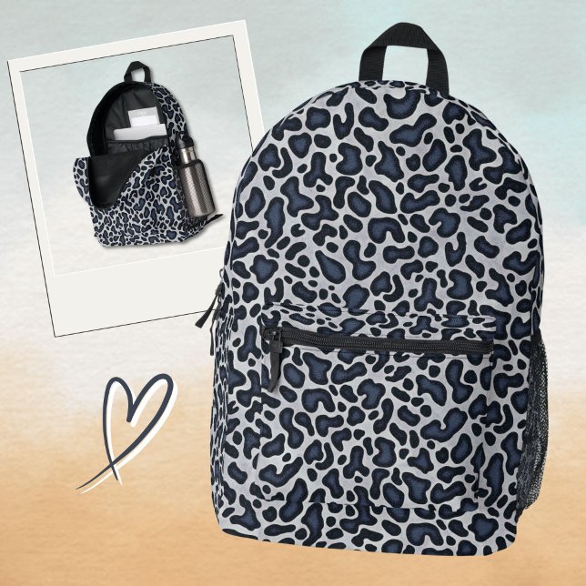 Mochila Impresa Leopard Skin Denim Grey Blue Pattern -  (Subido por el creador)