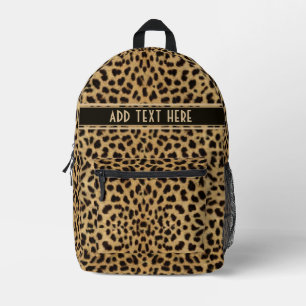 Mochila Impresa Leopard Spot Skin Print Añadir nombre