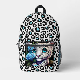 Mochila Impresa Leopardo azul