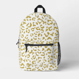 Mochila Impresa Leopardo de oro, Purpurina de oro, impresión de le