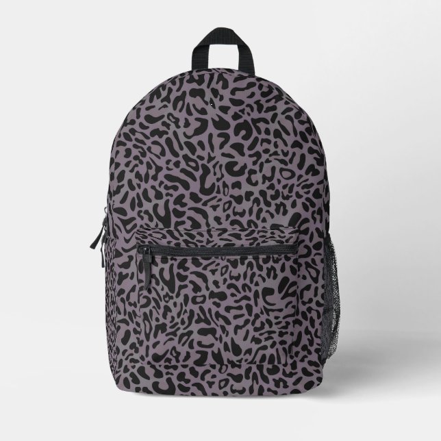 Mochila Impresa leopardo negro (Anverso)
