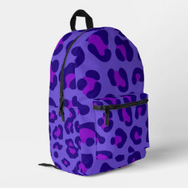 Mochila Impresa "Leopardo púrpura eléctrico"