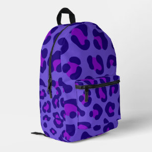 Mochila Impresa "Leopardo púrpura eléctrico"
