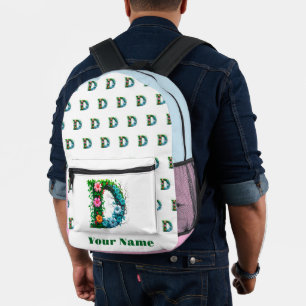 Mochila Impresa Letra D Personalizada