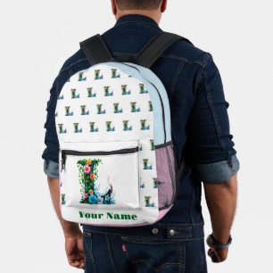 Mochila Impresa Letra L Personalizada