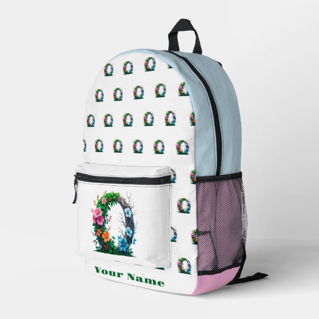 Mochila Impresa Letra O Personalizada (Esquina derecha trasera )