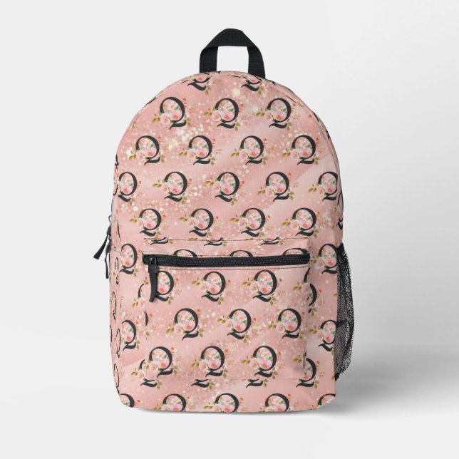 Mochila Impresa Letra Q (Anverso)