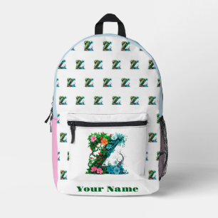Mochila Impresa Letra Z Personalizada