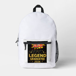 Mochila Impresa Leyenda Graduado 2026 Diseño de Graduación Diverti