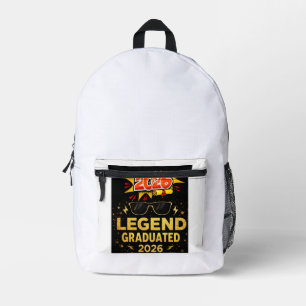 Mochila Impresa Leyenda Graduado 2026 Diseño de Graduación Diverti