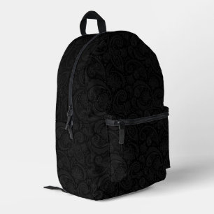 Mochila Impresa Leyendas de patrón de paisley negro lindo