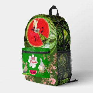 Mochila Impresa Liberen a Palestina Inspirando a la sandía Jasmine