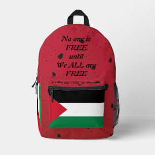 Mochila Impresa ¡LIBERTAD! Bandera palestina Imprimir Cortar Mochi